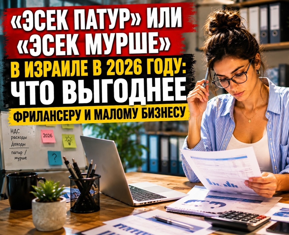 «Эсек патур» или «эсек мурше» в Израиле: что выгоднее фрилансеру и малому бизнесу в 2026 году